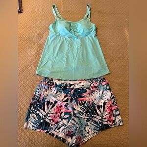 Brand new swim top and shorts 1X